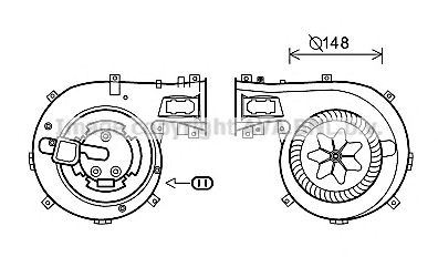 AVA QUALITY COOLING ol8630 -  Электродвигатель, вентиляция салона